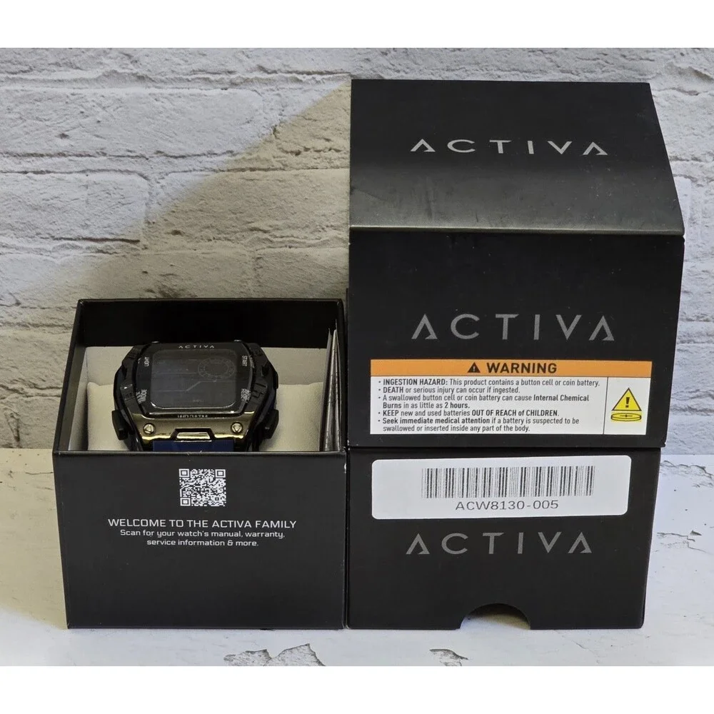 Activa X Invicta Digital Men's Watch 46mm  Blue Black ACW8130-005 Brand New